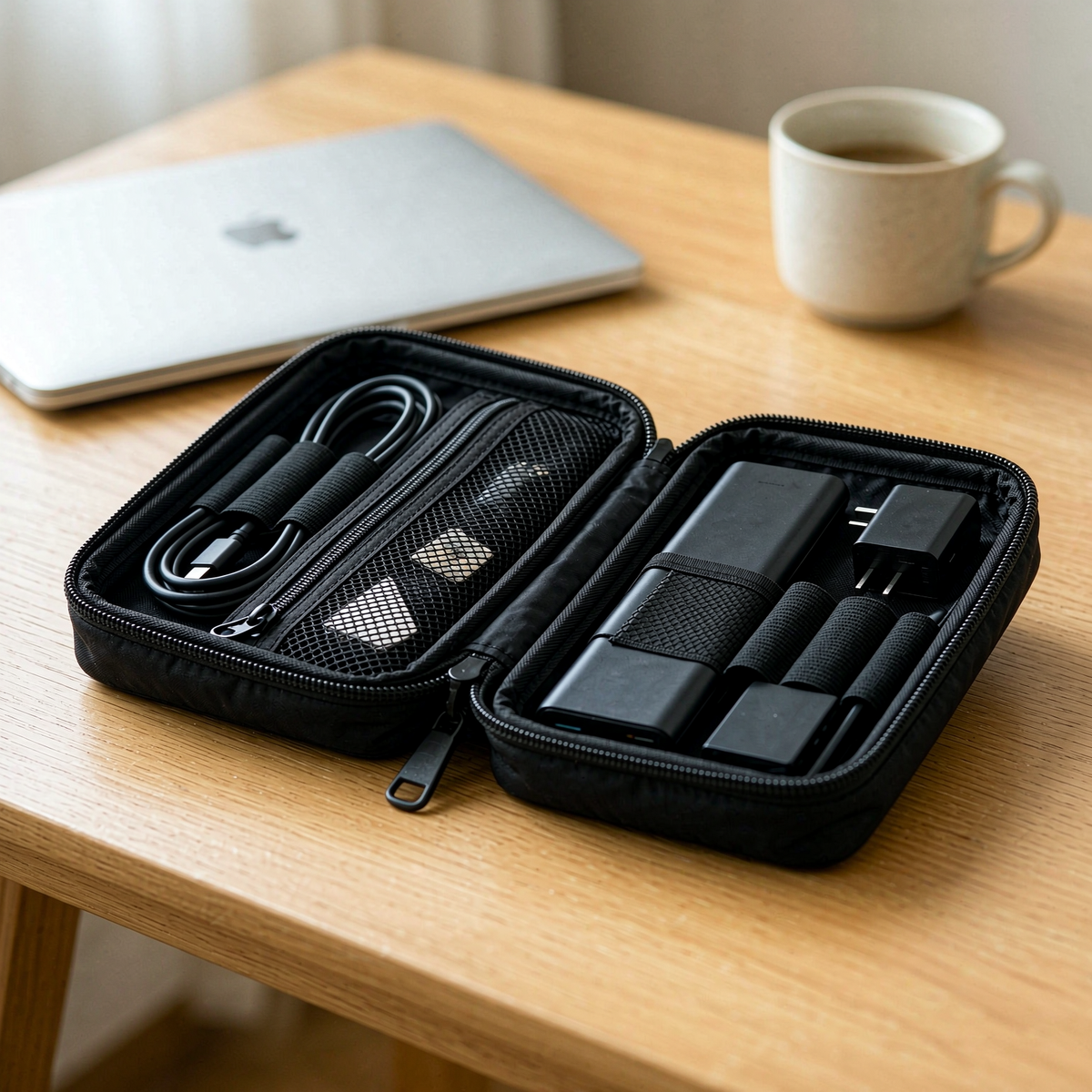 zavqerom Tech Organizer Pouch — Ballistic Nylon Cable & Accessories Bag